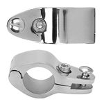 Marine Hardware Fittingen Tip - 2pcs Marine Jaw Slides Stainless Steel Boat Marine Hinged Upper Jaw Slide Hardware Fittings Bimini Top Hinge Rail Mount(20mm)