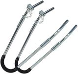 Ladder Stabilizer for Roof,Ladder Standoff Brackets with Foam Elbows and Anti-Shedding Device,Silver