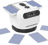 2-in-1 Automatic Card Shuffler and Dealer with 360° Omnidirectional Dealing, Multi-Size Card Compatibility, Low Noise Turbo Shuffling, Over 10 Hours Battery Life, Portable for 8 Players, 2025 Version