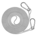VIVITO Heavy-Duty Stainless Steel Clothesline with Carabiner Hooks | Rust-Proof Thick Laundry Drying Rope | Extra-Strong Clothes Line for Balcony, Camping, Dorm & Home Use (10 Meter- Pack of 1)