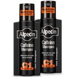 Alpecin Black Mens Shampoo with new Fragrance 2x 250ml | Hair Growth Shampoo | Men Shampoo for Natural Strong Hair | Hair Care for Men Made in Germany