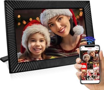 Marco de Fotos Digital 10.1 Pulgadas, Jkevow Marco Digital de Fotos Memoria Incorporada 32GB Rotación Automática,Fotos y Videos a través de App Frameo