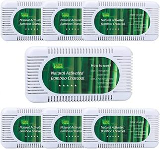 Fridge Deodorizer (7 Pack) - Refrigerator Deodorizer Odor Eliminator - More Effective Than Baking Soda – Natural Bamboo Activated Charcoal Fridge Odor Eliminator for Freezers, Coolers and Lunch Boxes