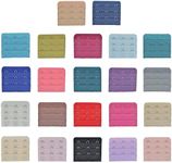 22 PCS Assorted Colors 3 Hooks 3 Rows Spacing Bra Extender Strap Bra Extension Band Buckle for Women Girls Ladies
