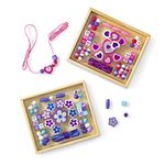 Melissa & Doug Bead Set | Wooden Beads for Bracelet Making Kits for Girls | Craft Kits for Kids 4-6 | Friendship Bracelet Making Kit for Girls or Boys | Necklace Making Kit Gift for 5 Year Old Girl