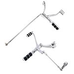 Chrome Forward Controls Peg Levers Linkage Kit Compatible with Harley Sportster XL 1200 883 (Selected)