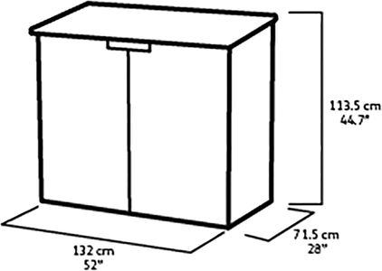 Keter Outdoor Garden Storage Shed – Light Grey, 32x71.5x113.5 cm