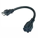 1Ft 20A AC Power Plug to 15A T-Blade Adapter Cable, 6-20P to 5-20R,6-20P to 6-15R,6-20P to 5-15R, 4 in 1 AC Adapter,12AWG Heavy Duty Extension Cable for Air Conditioner Etc.