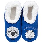 Snoozies! Pairables Countryside Animals & Insects Womens Slippers Soft Sherpa Fleece Non Slip Sole Ladies Sizes 3-9 (Fab-ewe-lous)