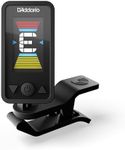 D'Addario Rechargeable Cello Tuner & Bass Tuner - Eclipse Headstock Tuner - Clip On Tuner for Cello or Bass - Full Color, Vertical Display with Swivel - Quick & Accurate Tuning