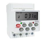 LEYDEN® KG316TJ, 30A, 220/230VAC, 50Hz Digital Timer Switch for Electrical ON Off, 16 On Off Program Per Day, Manual Start ON-Off Delay & Cyclic Timer Switch