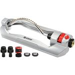 Eden 96215 Metal 2-Way Oscillating Sprinkler for Lawn and Garden w/Quick Connect Starter Set