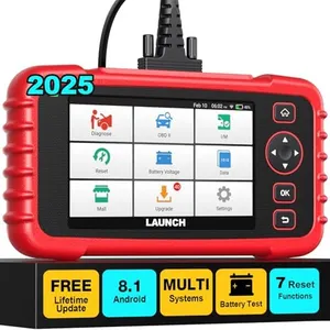 LAUNCH OBD2 Scanner CRP123X Elite, 2025 Lifetime Free WiFi Update scan Tool, FCA SGW, SAS Calibration/Throttle/Brake/BMS/D-P-F/Oil Reset/ABS bleeding, Multi Systems Car Scanner, Battery Test, Auto VIN