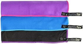 Aesthetex Microfibre Towel with carry bag - a quick dry towel. Great for travel, sports, gym, camping, swim, yoga, pilates, bikram, beach, bath or at home - the perfect travel towel (Purple, Large (180 x 130cm))