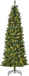 HOMCOM 7FT Prelit Artificial Pencil