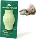 Earth Rated Treat Dispensing Dog Toy, Enrichment Toy for Adult and Puppy Dogs, Slow Feeder, Dishwasher and Freezer-Safe, Natural Rubber, Large, Green