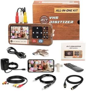 VHS to Digital Converter Kit - Video to Digital Recorder Compatible with VHS Tape, VCR, DVR, DVD, Hi8, Mini DV Player, Camcorder, 8mm Cassette Deck, Convert Analog - RVT Digitizer 3.0 w/ 32GB USB