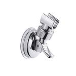 Qancekoo Adjustable Shower Head Holder Removable Suction Cup Shower Head Bracket No Drill Shower Head Bracket with Chrome Polished for Bathroom