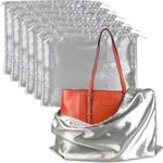 10 Pack Dust Bags for Handbags, Silk Dust Cover Storage Bags, Drawstring Travel Storage Pouch for Handbag, Purse, Shoes and Boots (19.6 × 15.7 in)