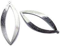 10pcs Stardust Silver Plated Twist OLIVE Earring Charms 55mm ~Jewelry Findings~