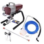 1800W Airless Wall Paint Sprayer with Pipe, Adjustable Spray Pressure Airless Spray Gun Machine, High Pressure DIY Wall Painting Projects, for Home Interior Exterior Wood Metal