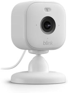 Blink Mini 2 | Caméra de surveillance connectée à prise, vidéo nocturne HD en couleur, projecteur intégré, système audio bidirectionnel, détection de mouvements, fonctionne avec Alexa | Blanc