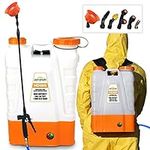 Petra 4 Gallon Battery Powered Backpack Sprayer Extended Spray Time Long-Life Battery - New HD Wand Included, Wide Mouth Lid, Multiple Nozzles & Battery Included