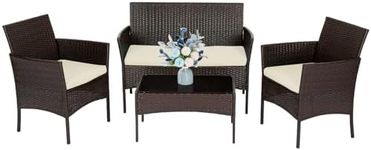 FDW Patio Furniture Set 4 Pieces Ou