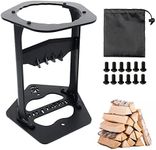 Roadtime Firewood Splitter, 8-inch Heavy Duty Steel Manual Log Wood Splitter, Detachable Firewood Wedge Cutter With Bag, Labor Saving Kindling Cracker for Home and Outdoor Camping