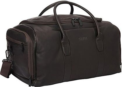 Kenneth Cole Reaction Duff Guy Colombian Leather Compartment Top Load Travel Duffel Bag