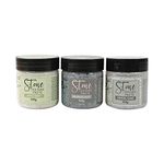 Little Birdie Itsy Bitsy- Stone Texture Paste Apple Mint/Graphite Dust/Crystal Sand Pack Of 3