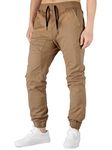 ITALYMORN Jogging Pants for Men Sweatpants with Pockets Pantalon Homme (Dark Khaki, X-Large)