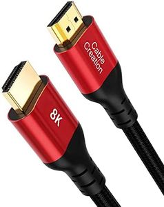 8K HDMI Cable 10ft/3M CableCreation 8k@60Hz 4K@120Hz 48Gbps Ultra High Speed HDMI Cable UHD Dynamic HDR Dolby Vision eARC Compatible with Steam deck Xbox Series X PS5 PS4/PS4 Pro LG TV Roku TV Mac Studio Blu-ray Player Soundbar RTX 3080/3090 Projector