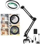 LED Magnifying Glass Desk Lamp with