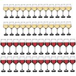 Argon Tableware Wine Glass Set - 48 Piece - 400ml & 295ml - Tallo Collection Dishwasher Safe Red Wine Glasses White Wine Glasses Set for Restaurants, Celebration Party