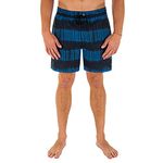 Hurley Men's Printed 17" Volley Board Shorts, Armory Navy, Small