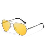 IGnaef Night Vision Pro Glasses for Men Women Polarized Anti Glare Yellow Nighttime Driving Glasses IF0623