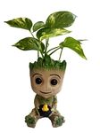 Homesutraa Groot Planter Pot Tree Multipurpose Flowerpot Cum Pen Container-Decor Item for Living Room, Office Desk, Balcony (Resin, 5.5 inch, 1 Piece)