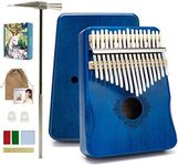 Kalimba 17-Keys Thumb-Piano Mbira-Kalimba - With Study Instruction and Tune Hammer Portable Mbira Sanza African Wood Finger Piano Adult Beginners Professional