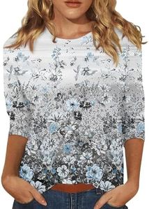 Womens Spring Tops - 3/4 Sleeve Plus Size Tops for Women