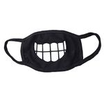 Vritraz Glow in the dark luminous Unisex Cotton Blend Face Mouth Mask Black for Man Woman BigTeeth