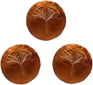 Stepping Stones Outdoor, Heavy-Duty 4.75lb Cement Garden Paver, Non-Slip Ginkgo Round Garden Stepping Stones for Patio, Pathway, Landscape,Walkways - 11.5 Inch,3 Pcs