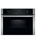 NEFF N50 C1AMG84N0B Microwave Oven, with Hotair, Control Dials, Automatic Programmes, Integrated, Black with Stainless Steel, 60x45cm