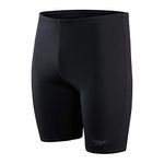 Speedo ECO Endurance+ Jammer, Comfortable Fit, Classic Look, 100% Chlorine Resistant, Quick Drying, Black, Mens Size 28