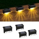 OBSYDIUM Solar Light Outdoor Garden lamp Home Stair Step Lights Waterproof Balcony Led Solar Powered Lights (Standard, 4, Piece)