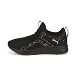 PUMA Women's Softride Sophia Sneaker, Black-Metallic Silver, 4 UK