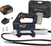 MAXXT Cordless Grease Gun Kit, Battery Powered Grease Gun 20V 10000 PSI with 40” Long Hose and LED Light, Electric Grease Gun with 6 Speed Contorl, Power Grease Gun(Included 4.0Ah Battery and Charger)