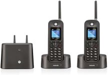 Motorola O202 Cordless Landline Home Phone, Long Range for use outdoors, Durable, IP67 Dust and Water resistant, Twin Handset Pack