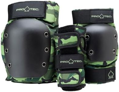Pro-Tec Street 3-Pack Pad Set - Protective Gear for Skateboarding, Roller Skating, Scooter, Bicycling