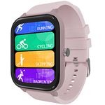 Zebronics ZEB-FIT8220CH Smart Watch with 4.3cm Large Square Touch Display, IP68 Waterproof, Heart Rate, BP, SpO2 Monitor,12 Sports Mode, Caller ID, All Notifications and Custom Watch face (Rose Gold)